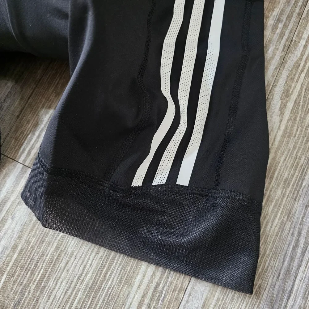 Adidas The Bib Padded Cycling Shorts Black White Women's Large Breathable Straps - Picture 6 of 15